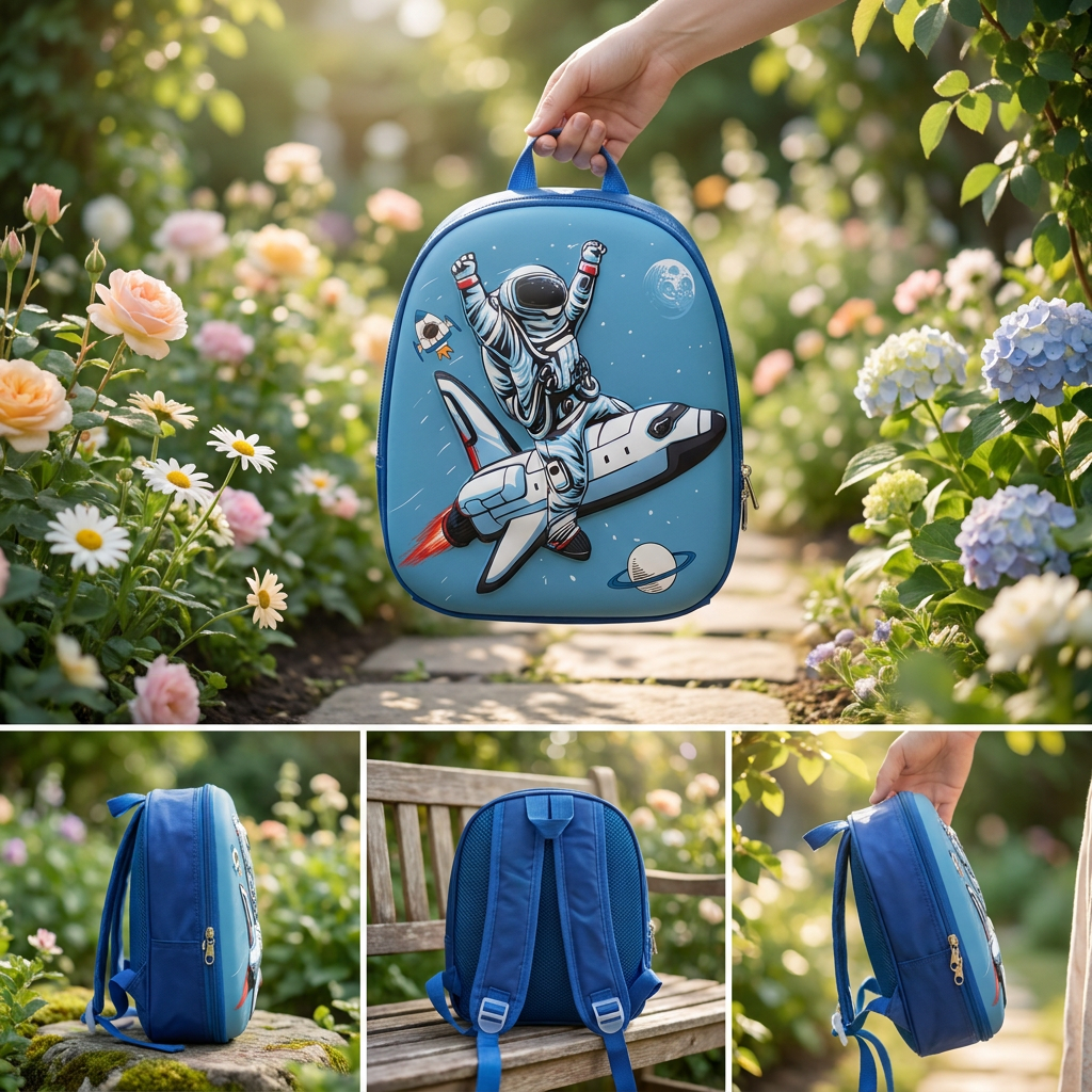 Space Explorer Kids Backpack – Blue