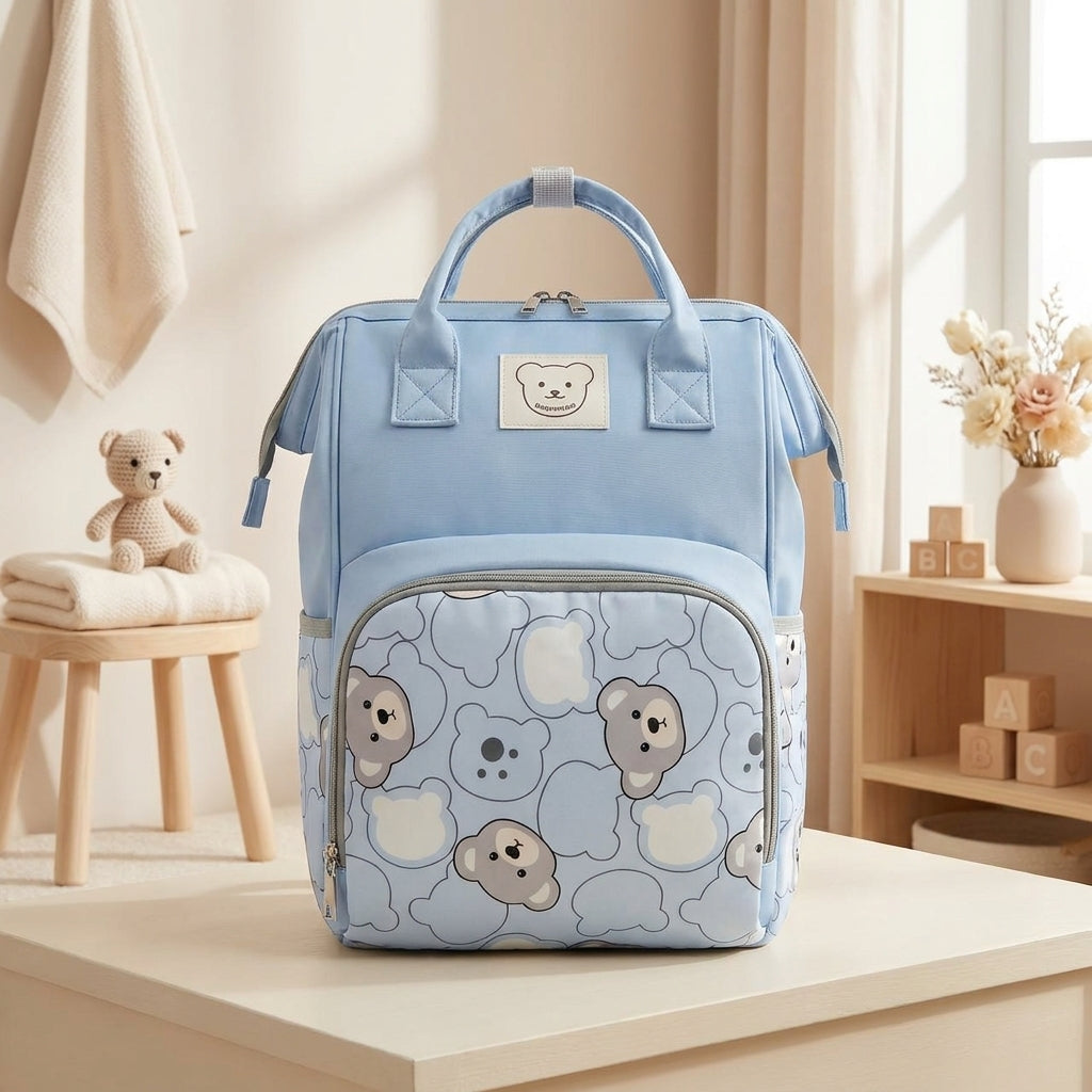 Premium Bear Print Diaper Backpack – Baby Mommy Bag