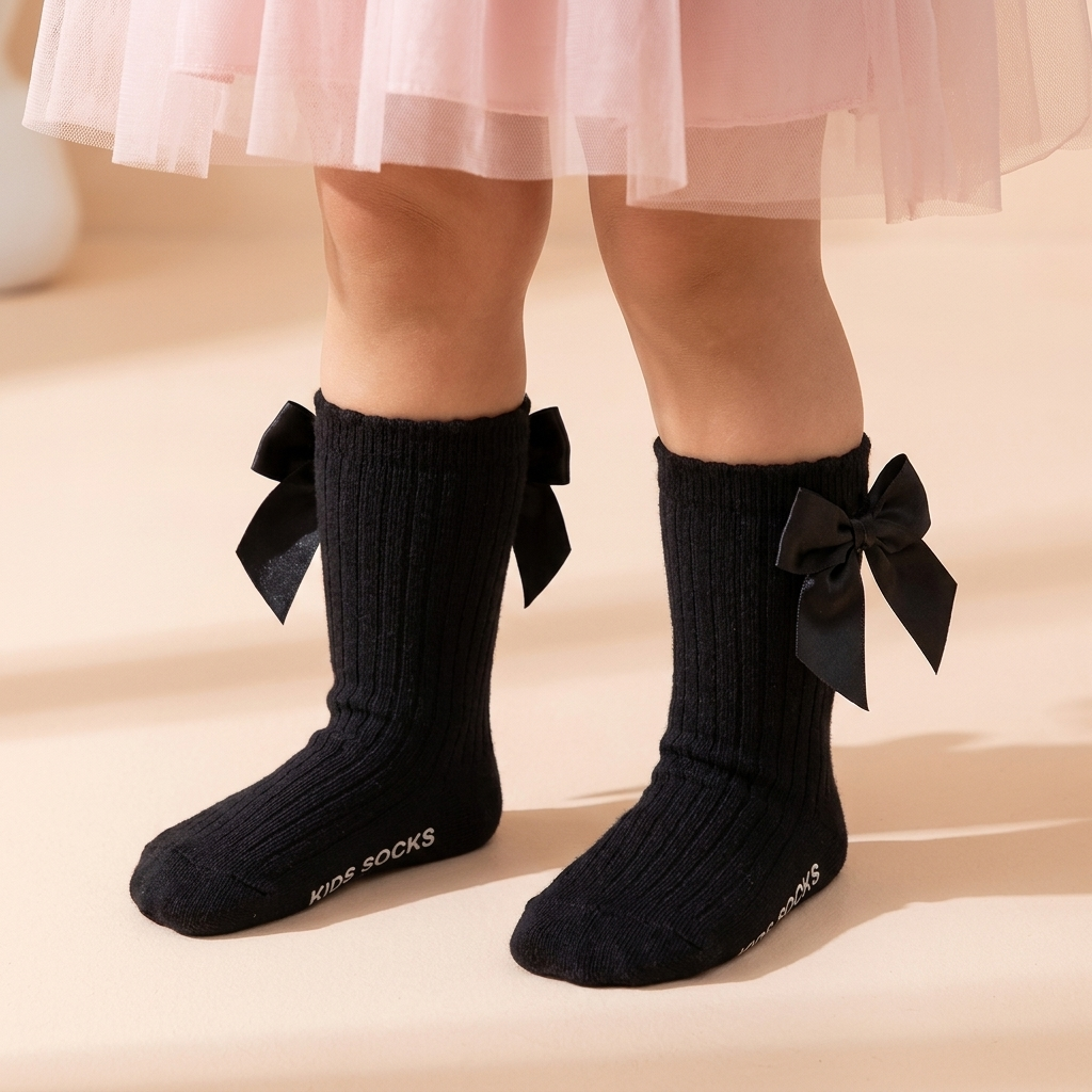 Baby Girls Satin Bow Ankle Socks