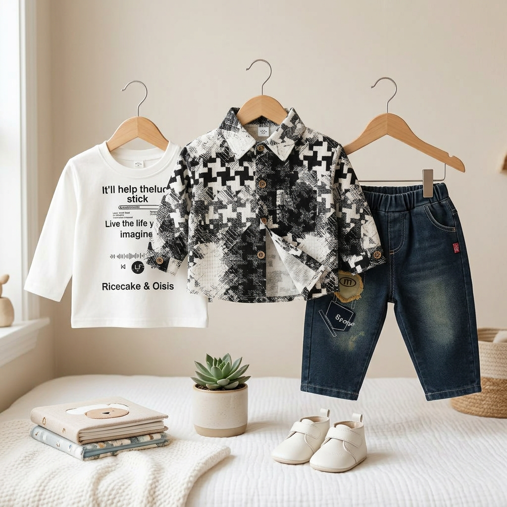 Urban Denim Boys 3-Piece Outfit Set