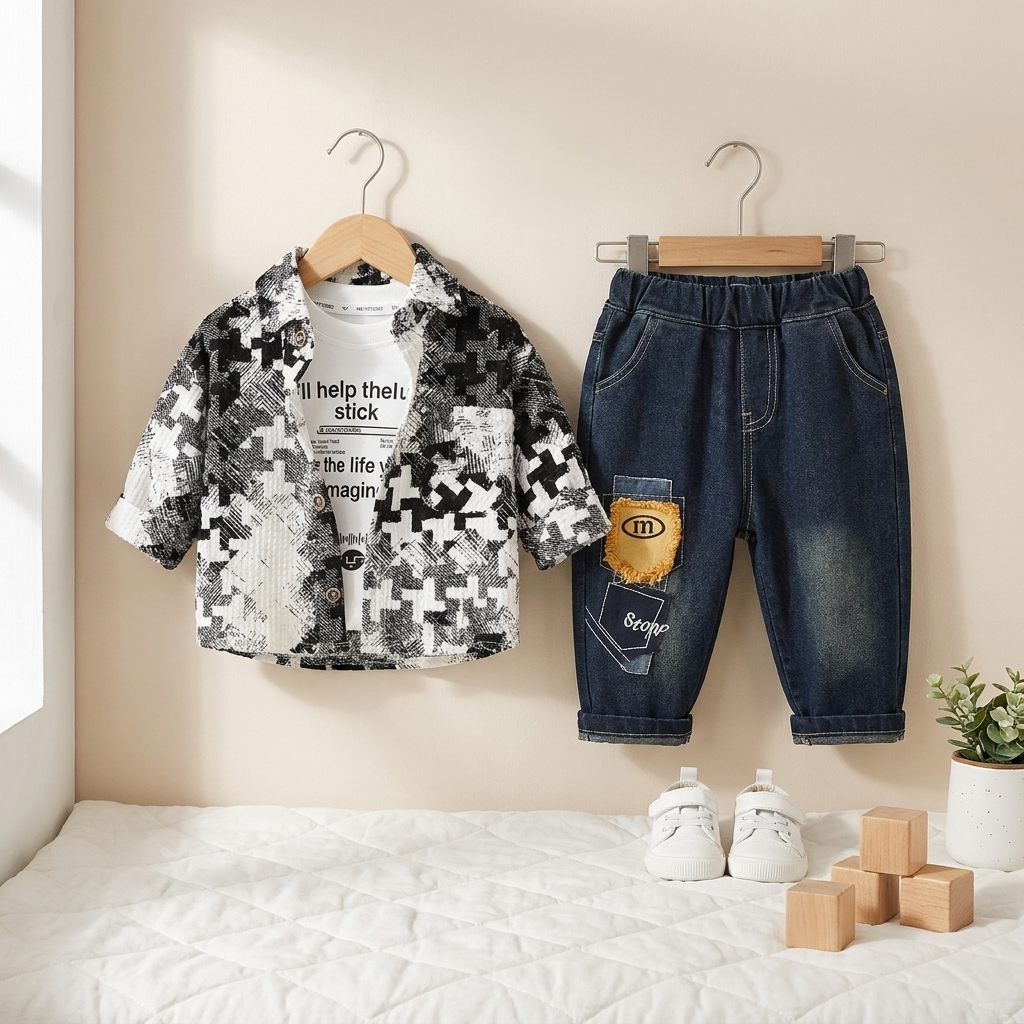 Urban Denim Boys 3-Piece Outfit Set