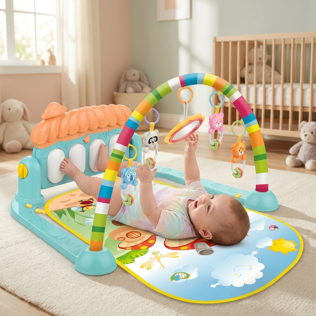 Baby Piano Activity Play Gym & Tummy Time Mat