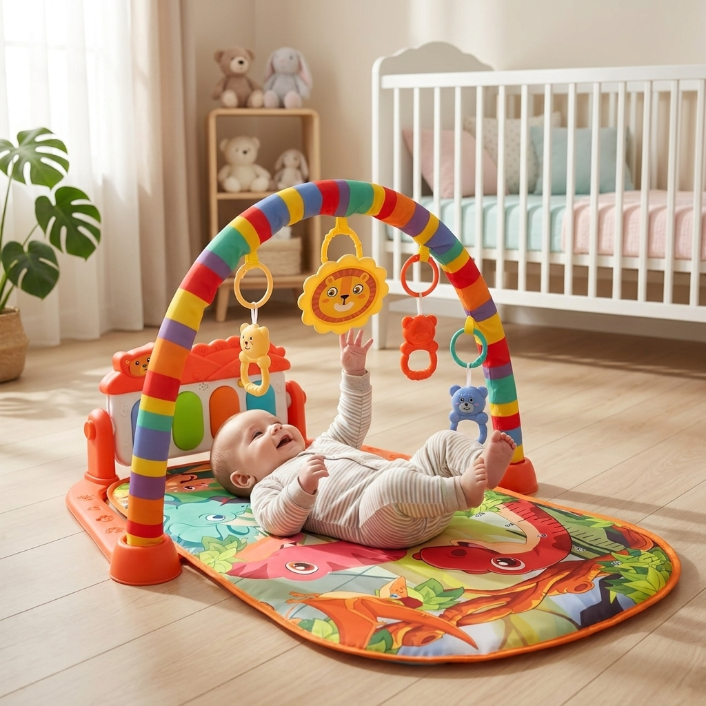 Baby Musical Activity Play Gym & Tummy Time Mat