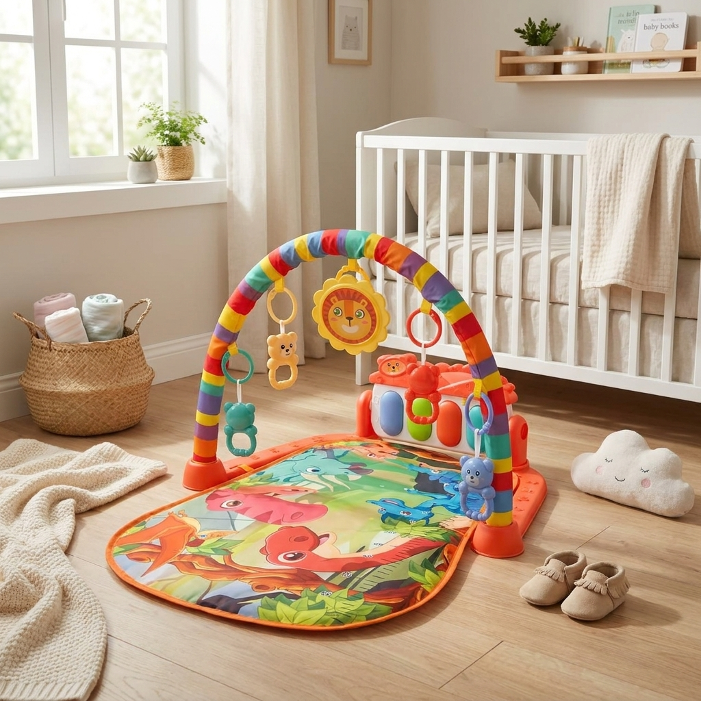 Baby Musical Activity Play Gym & Tummy Time Mat