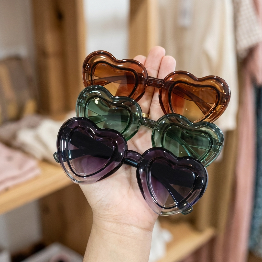 Kids Heart Shape Fashion Sunglasses