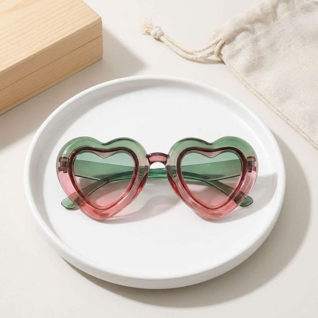 Kids Heart Shape Fashion Sunglasses