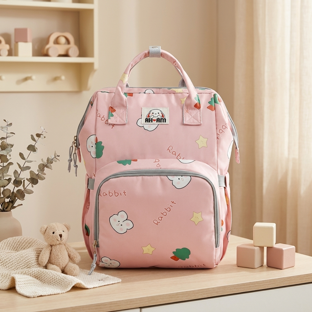Premium Printed Waterproof Mommy Backpack Diaper Bag