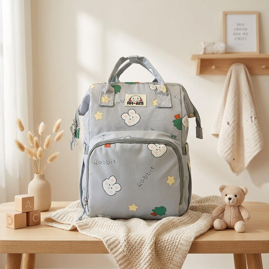 Premium Printed Waterproof Mommy Backpack Diaper Bag