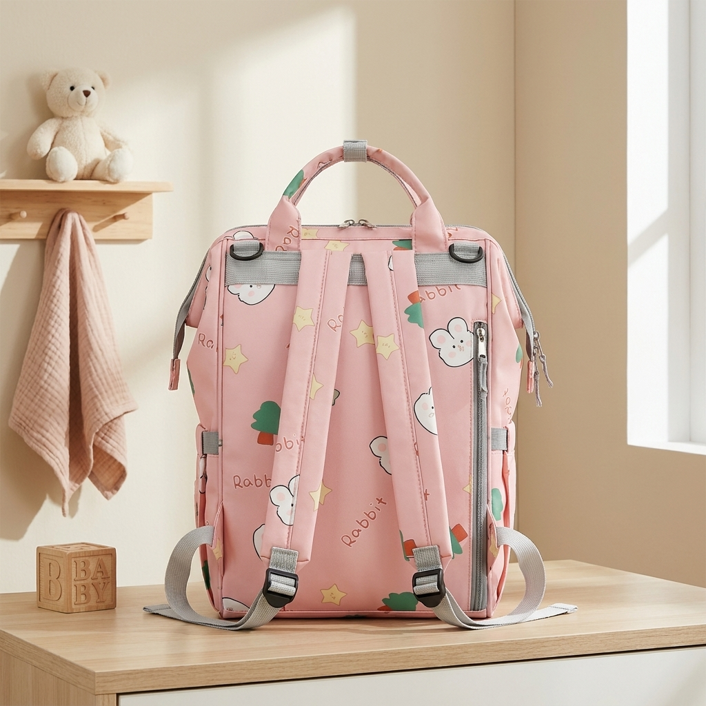 Premium Printed Waterproof Mommy Backpack Diaper Bag