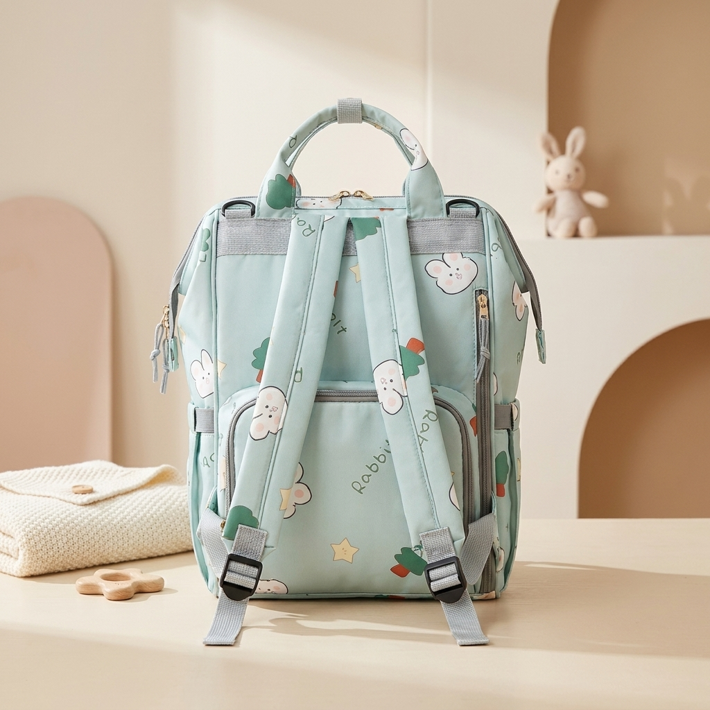 Premium Printed Waterproof Mommy Backpack Diaper Bag