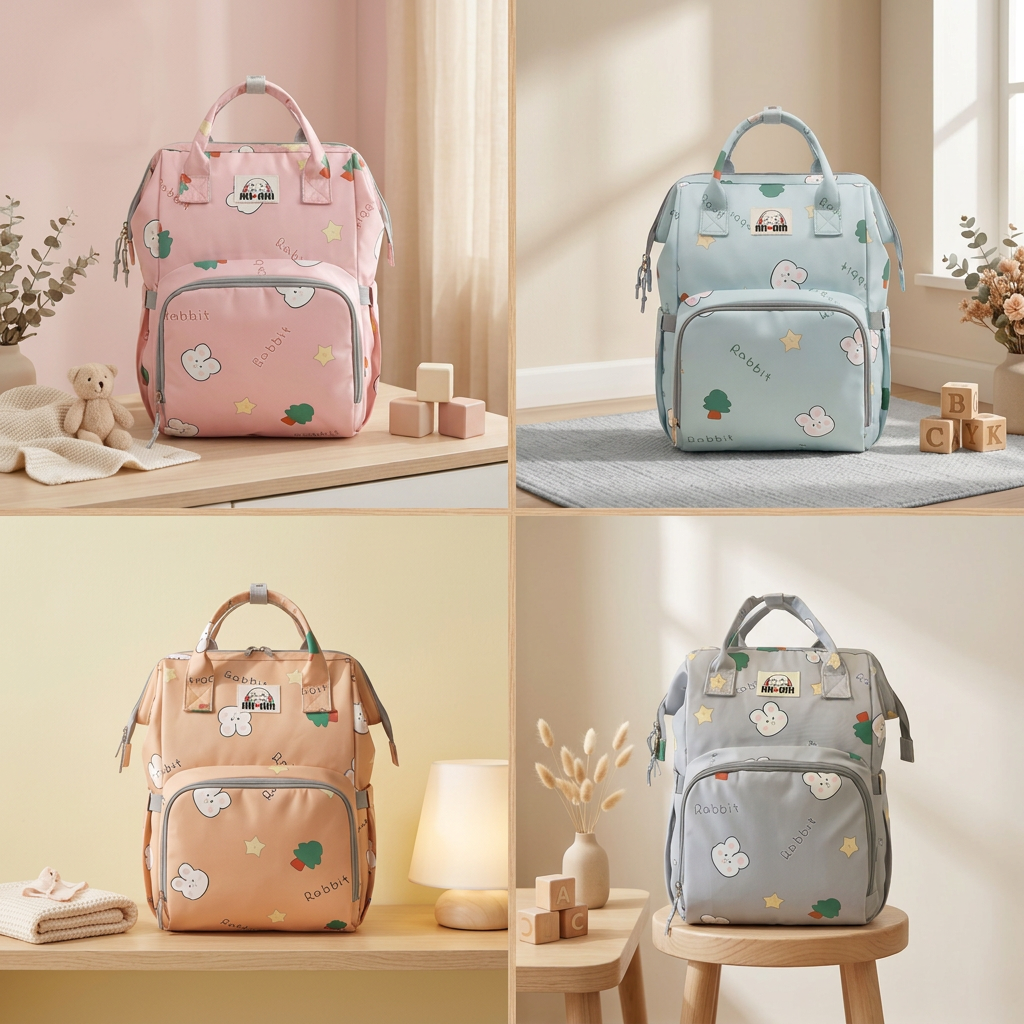 Premium Printed Waterproof Mommy Backpack Diaper Bag