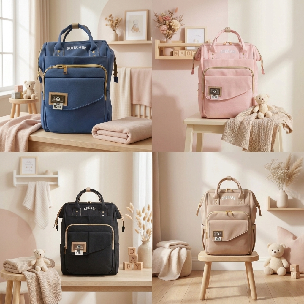 Premium Multi-Pocket Mommy Backpack Diaper Bag