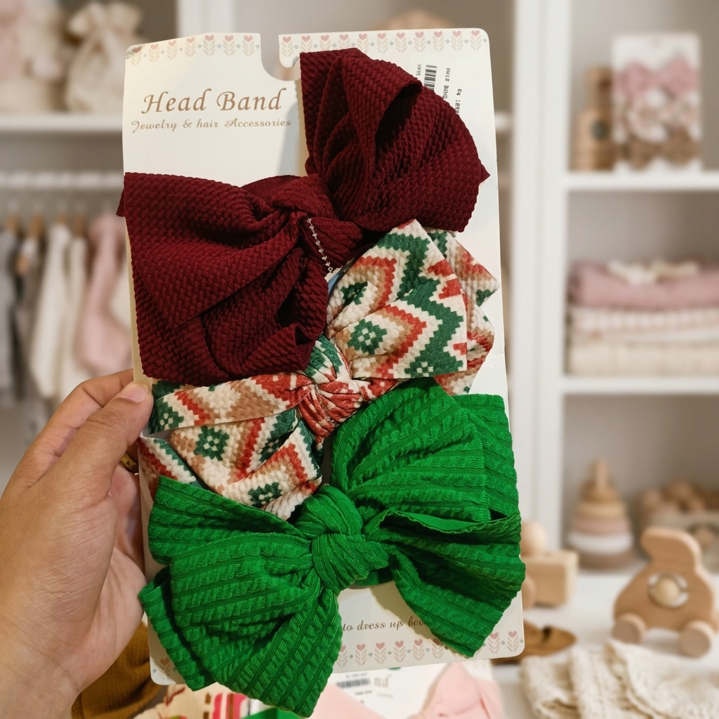 Baby Girls 6-Piece Premium Bow Headband Gift Set
