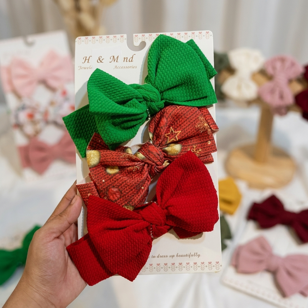 Baby Girls 6-Piece Premium Bow Headband Gift Set