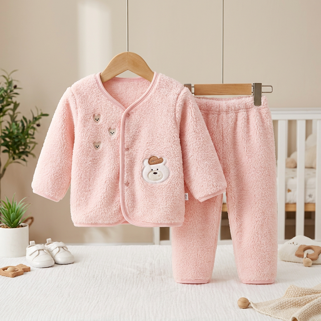 Premium Teddy Fleece Winter Baby Suit