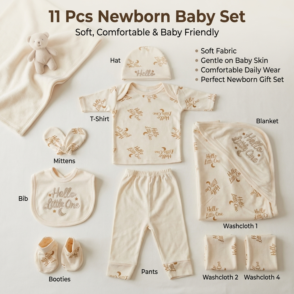 11 Piece Newborn Baby Gift Set – Hello Little One Collection