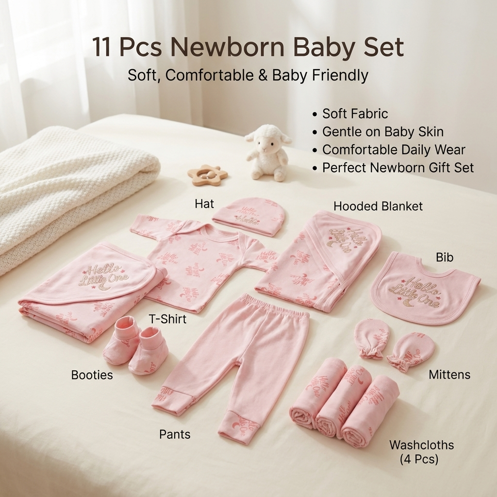 11 Piece Newborn Baby Gift Set – Hello Little One Collection