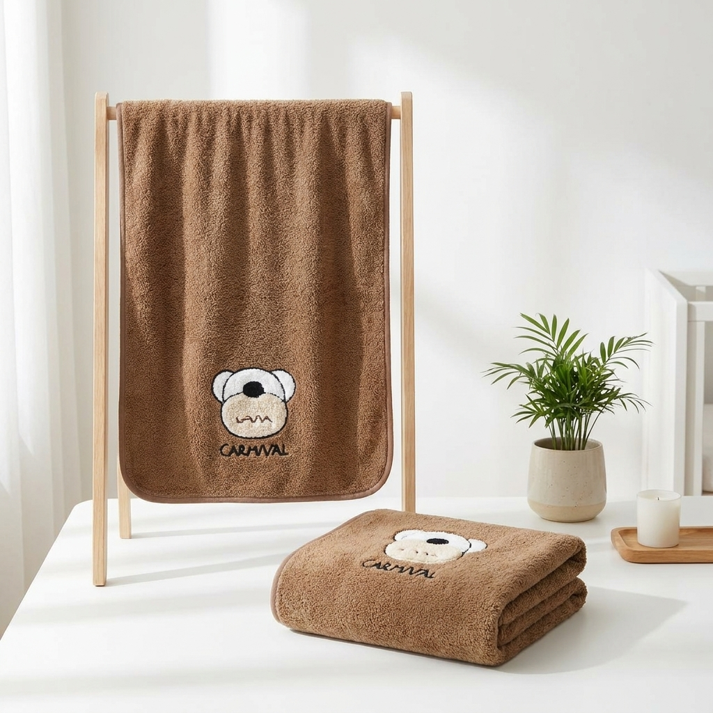 Ultra Soft Cartoon Baby Face Towel