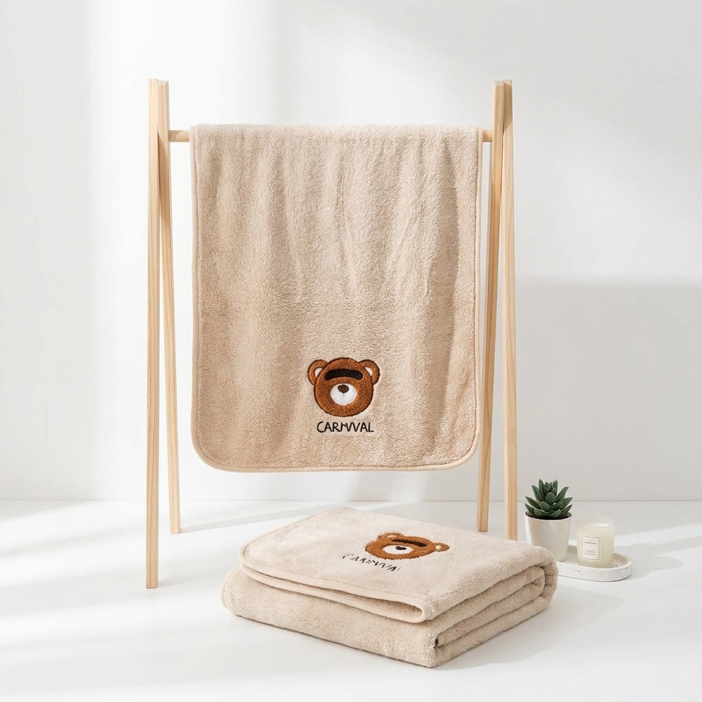Ultra Soft Cartoon Baby Face Towel