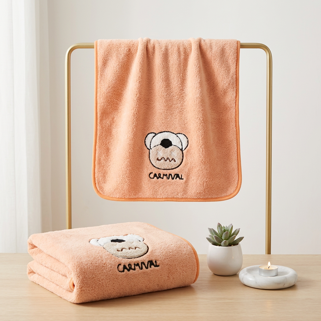 Ultra Soft Cartoon Baby Face Towel