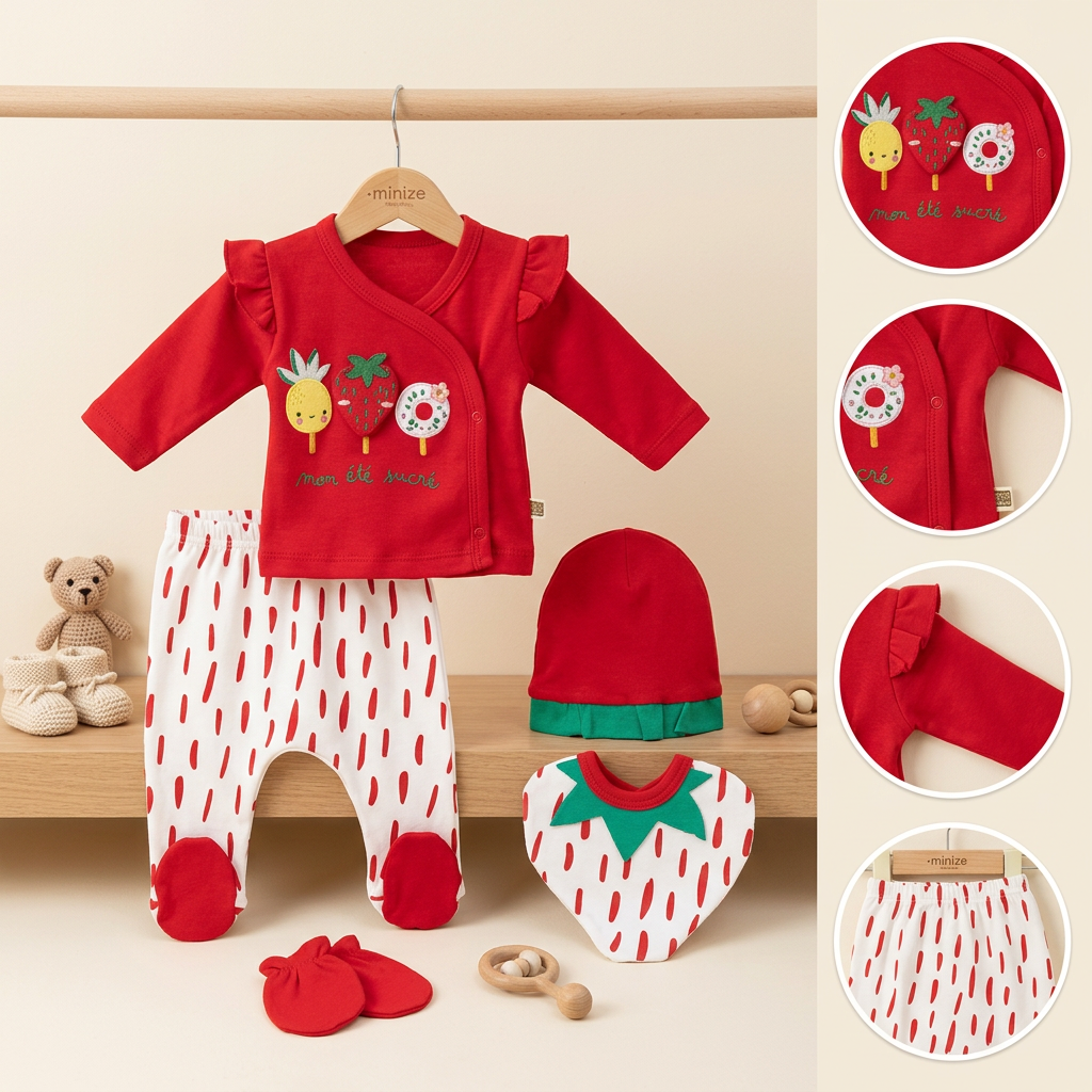 Sweet Berry 5-Piece Newborn Baby Gift Set