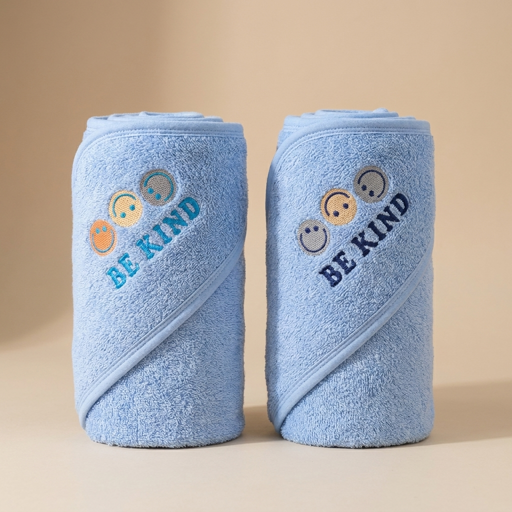 Baby Hooded Bath Towel | Soft Embroidered Cotton Towel