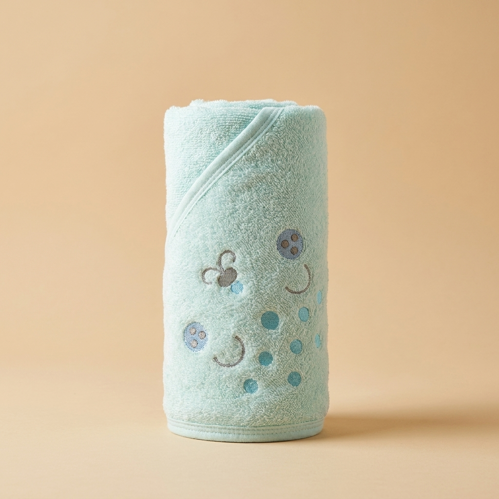 Baby Hooded Bath Towel | Soft Embroidered Cotton Towel