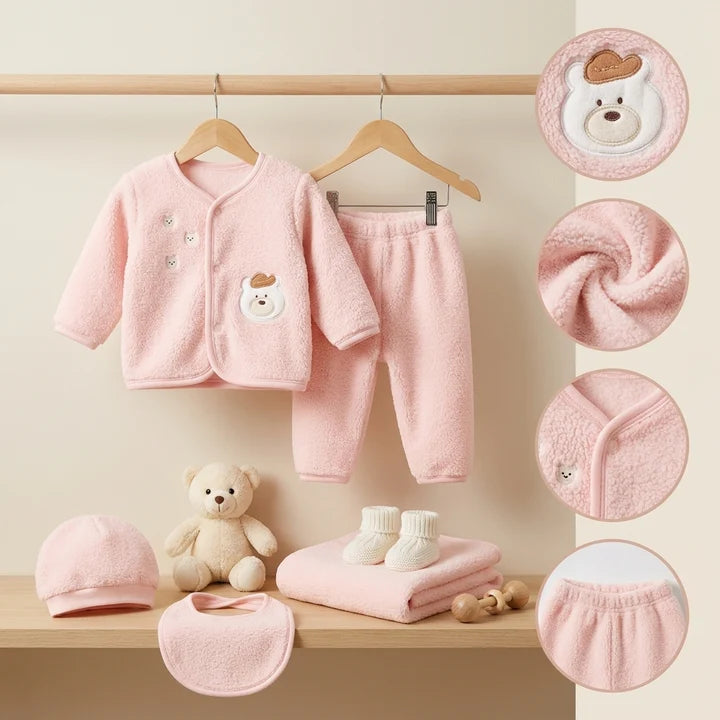Cozy Bear 5PC Baby Fleece Starter Set