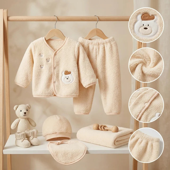 Cozy Bear 5PC Baby Fleece Starter Set
