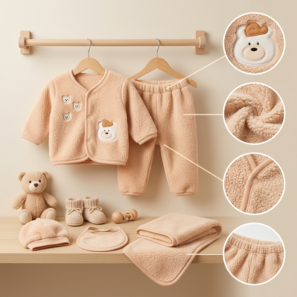 5-Piece Winter Baby Starter Set – Teddy Fleece Collection