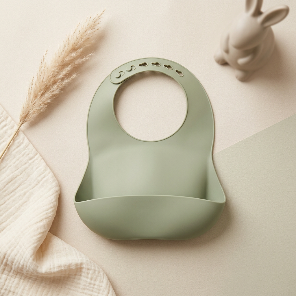 Silicone Baby Feeding Bib with Food Catcher  SEO Title