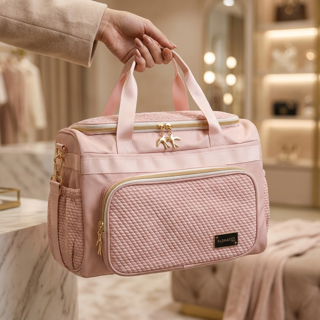 Premium Quilted Baby Diaper Bag