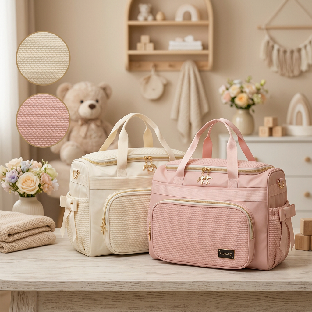 Premium Quilted Baby Diaper Bag