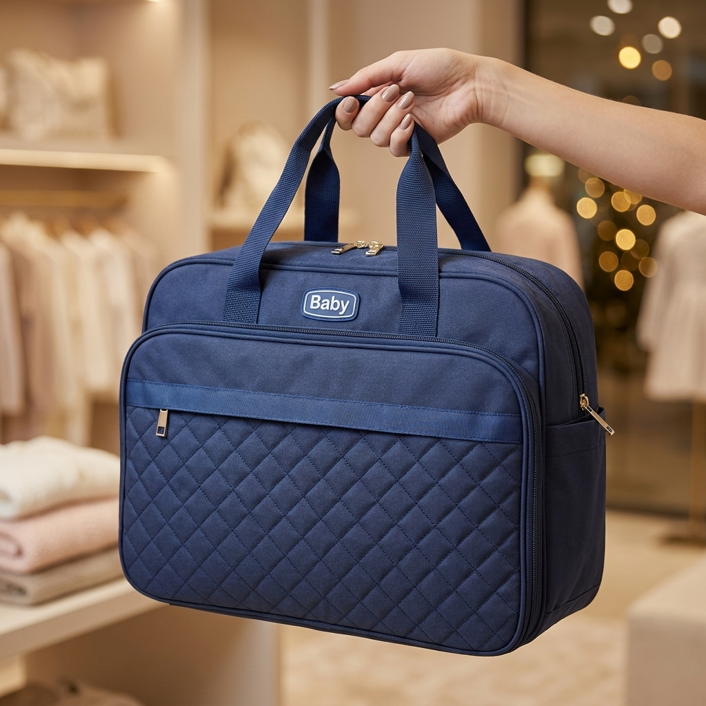 Premium Quilted Baby Diaper Bag