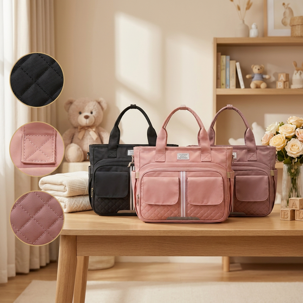 Premium Multi-Pocket Baby Diaper Bag