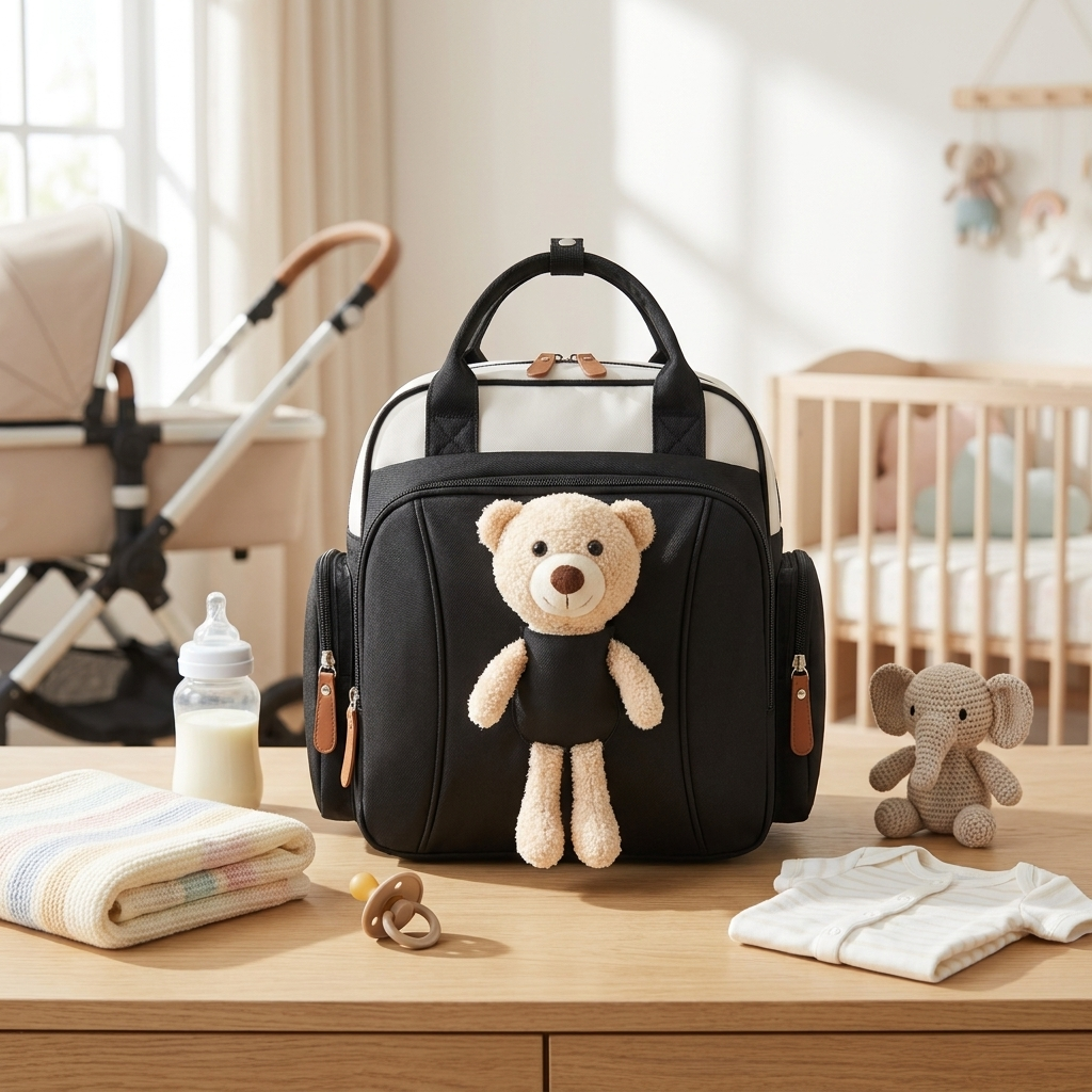 Premium Teddy Baby Diaper Backpack