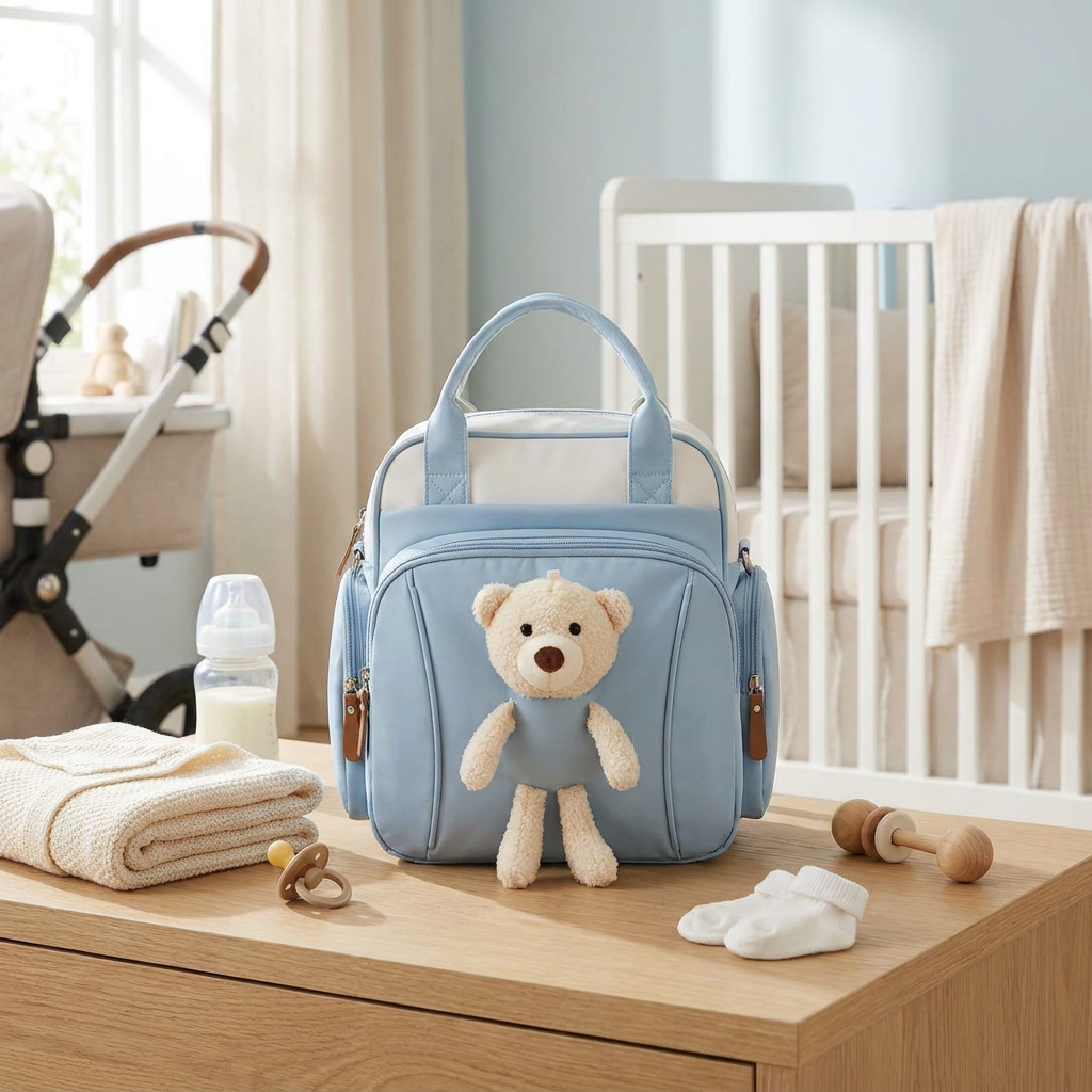 Premium Teddy Baby Diaper Backpack