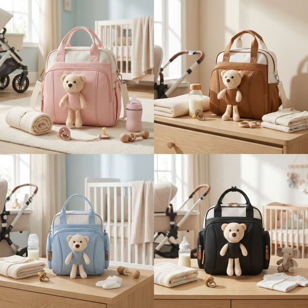 Premium Teddy Baby Diaper Backpack