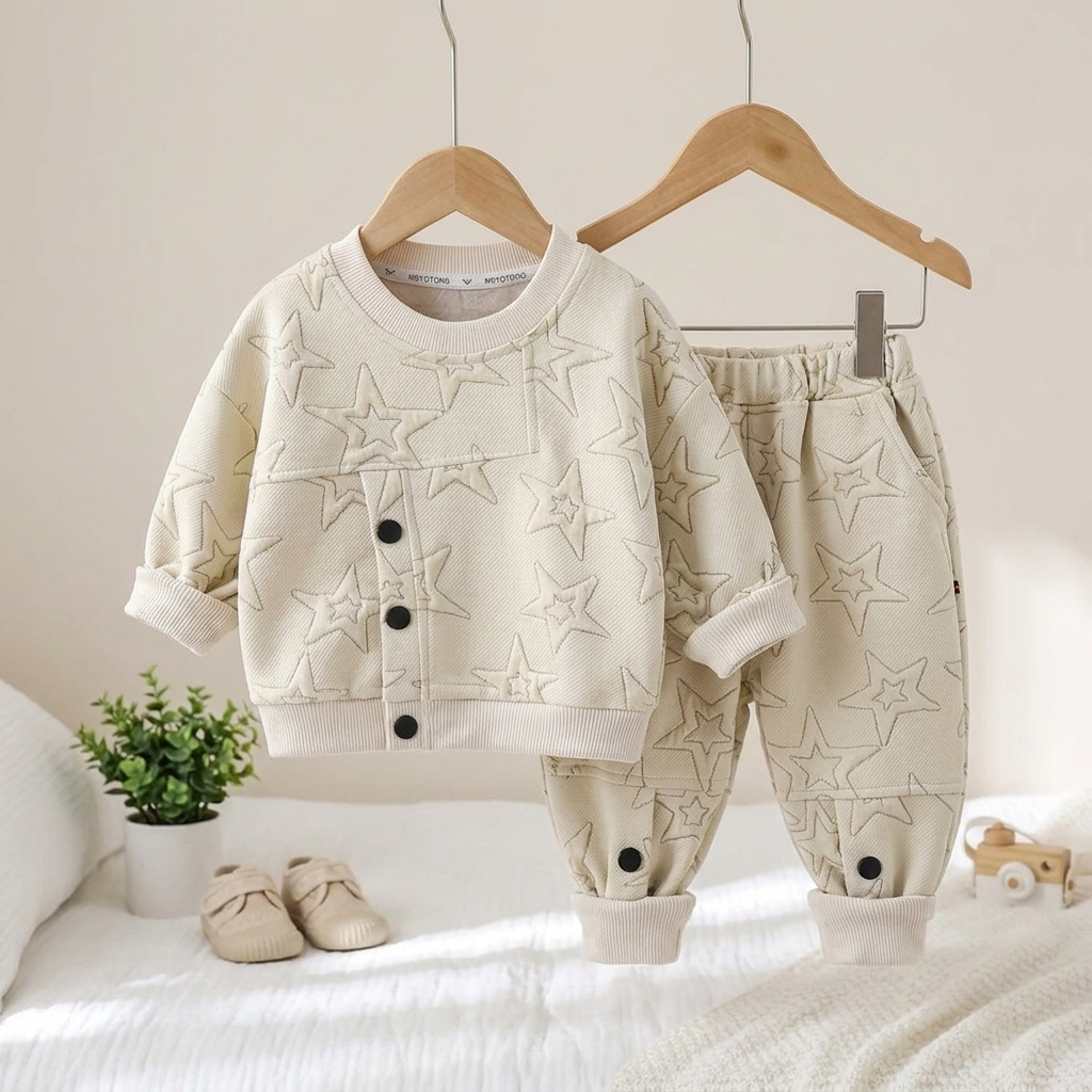 2-Piece Star Print Baby Co-Ord Set