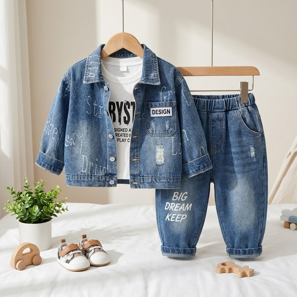 3-Piece Baby Boy Denim Jacket & Jeans Set  SEO Title