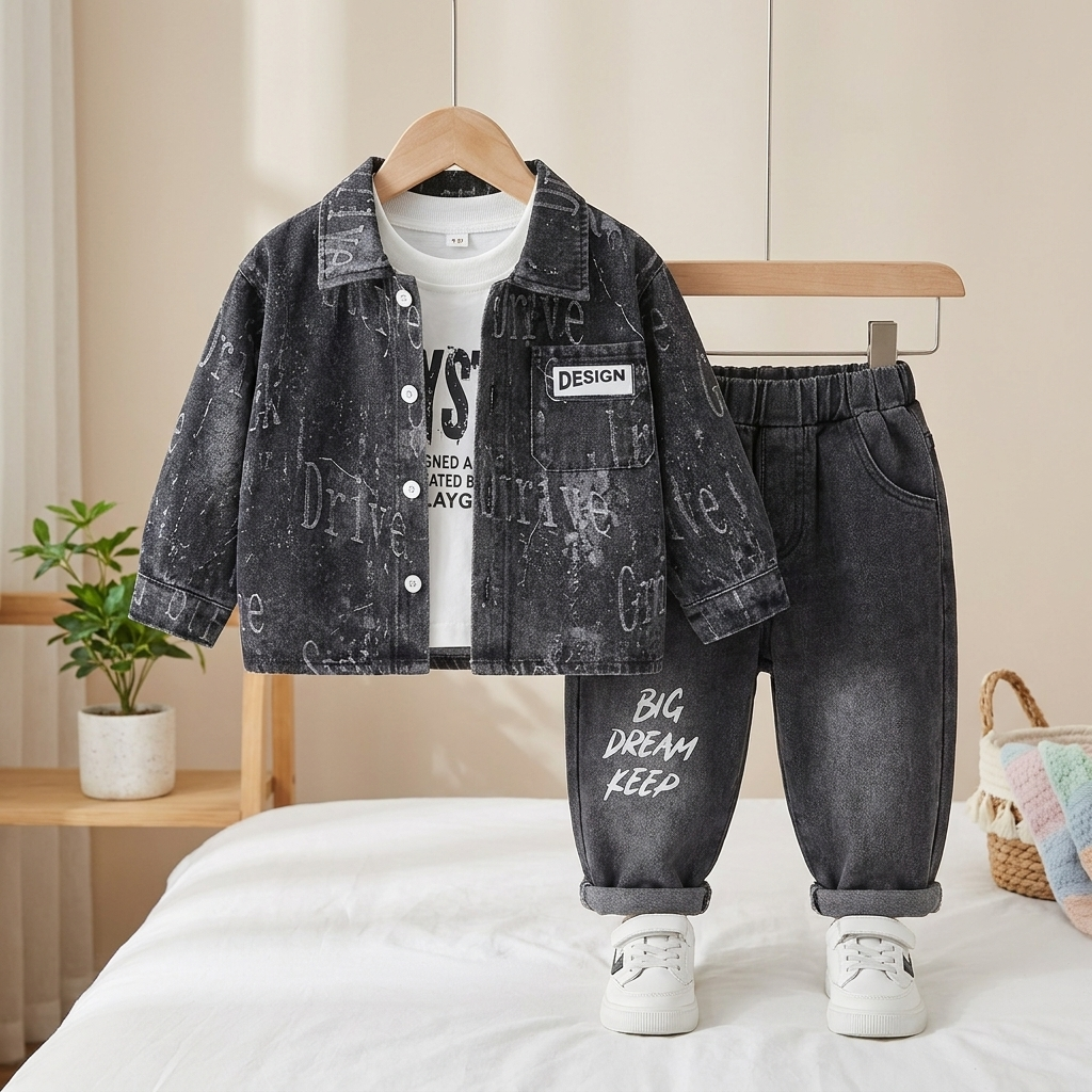 3-Piece Baby Boy Denim Jacket & Jeans Set  SEO Title