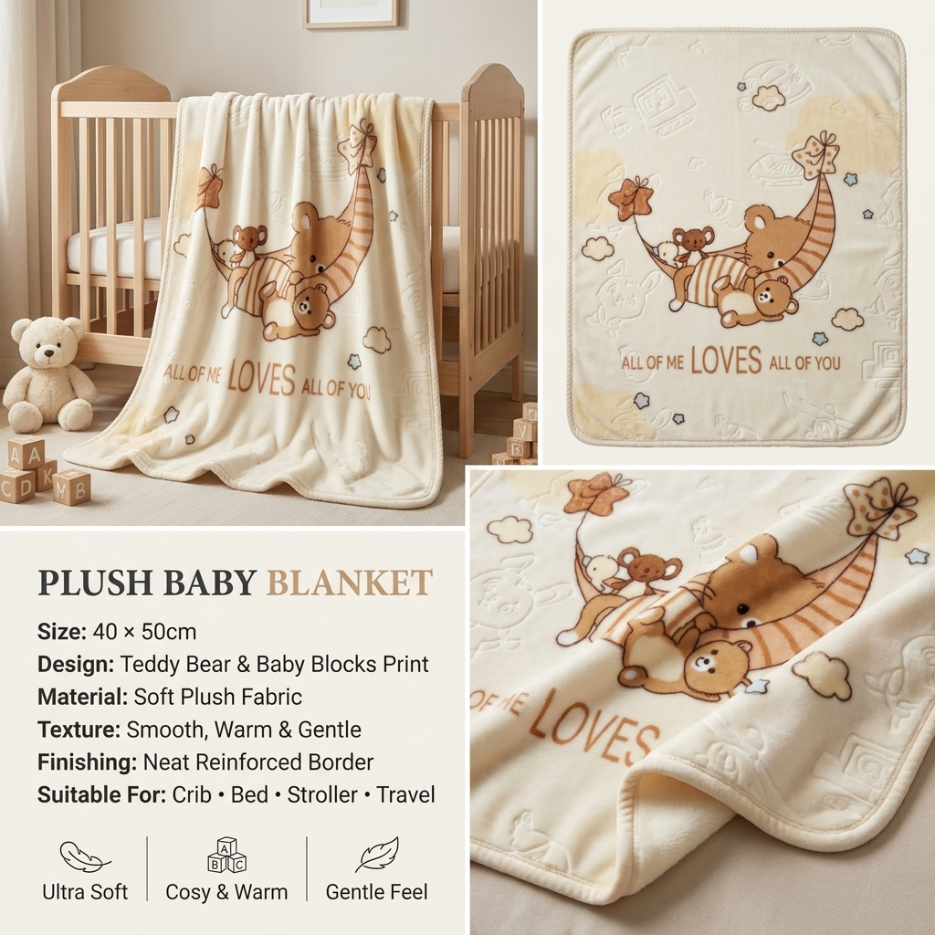 Plush Giraffe Baby Blanket – 1-6 Years