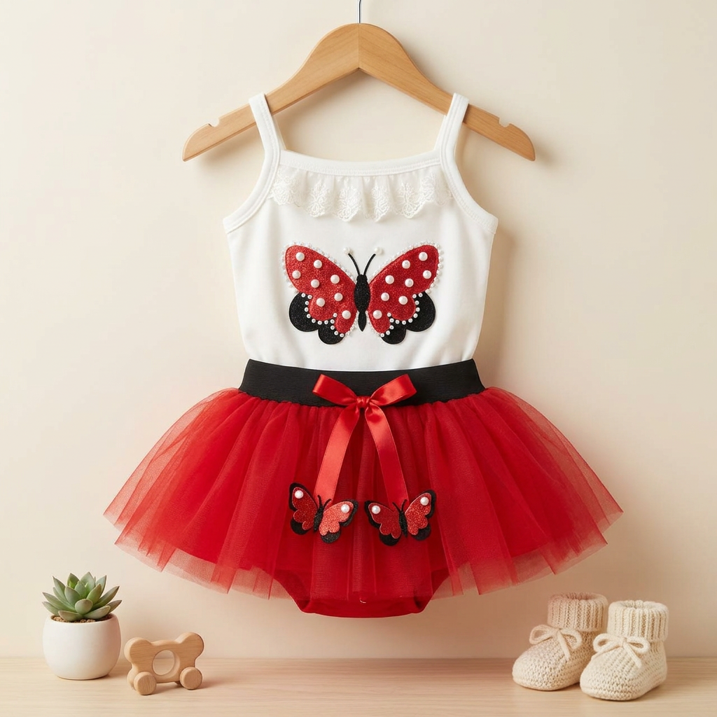 Baby Girl Butterfly Tulle Party Dress