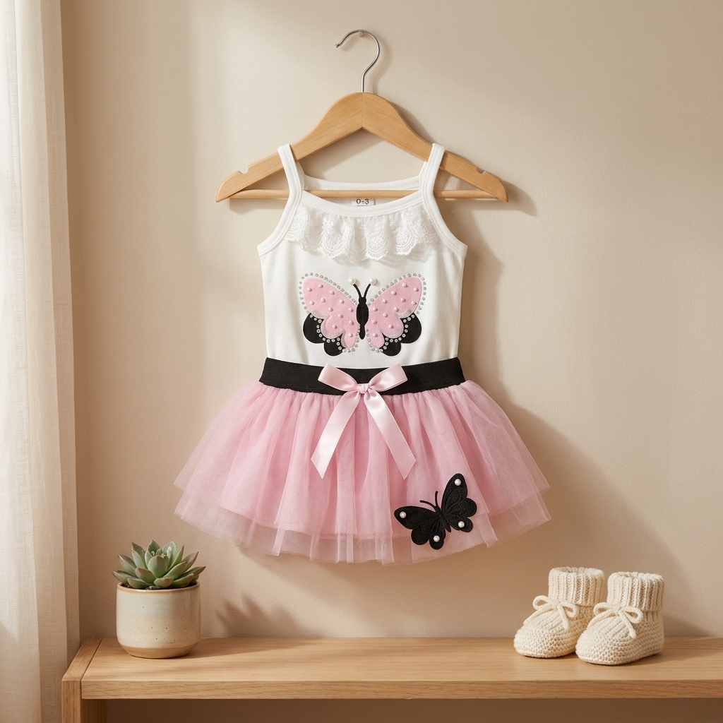 Baby Girl Butterfly Tulle Party Dress