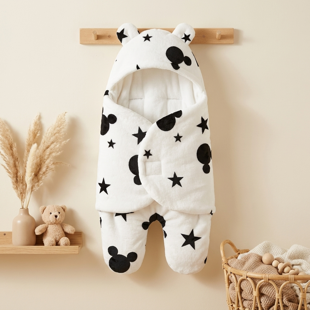 Baby Hooded Plush Carry Nest – 3 Colors