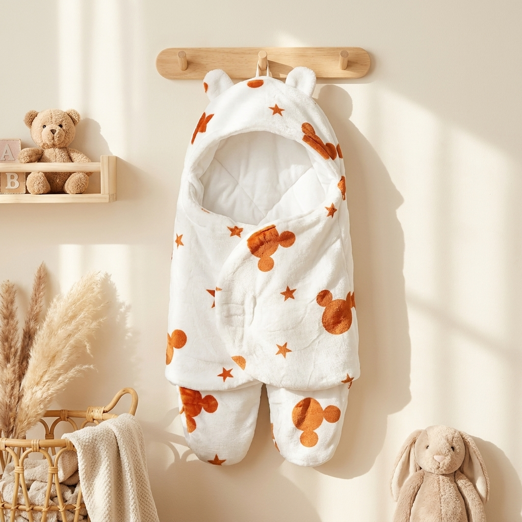 Baby Hooded Plush Carry Nest – 3 Colors