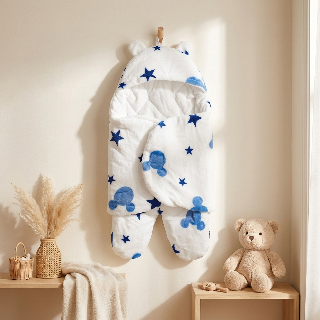 Baby Hooded Plush Carry Nest – 3 Colors