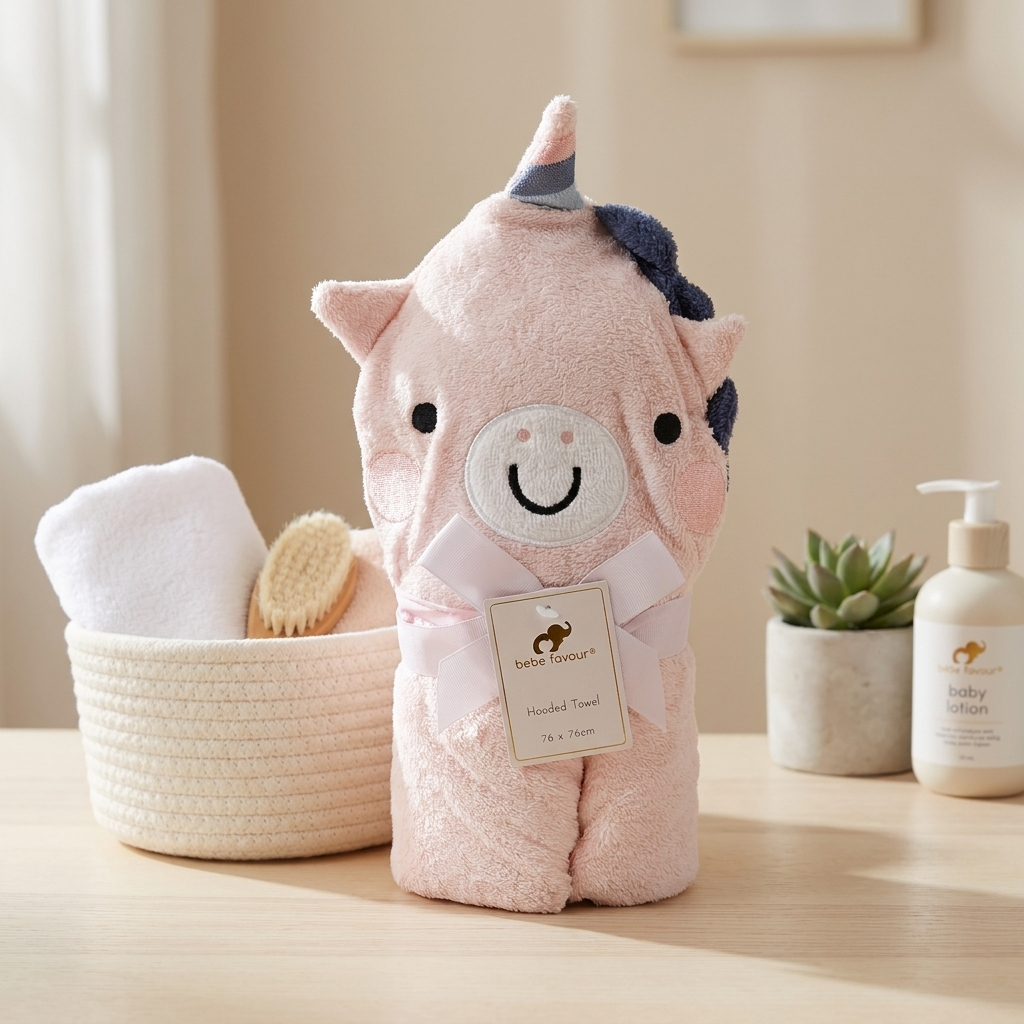Character Hooded Baby Towel – 4 Designs