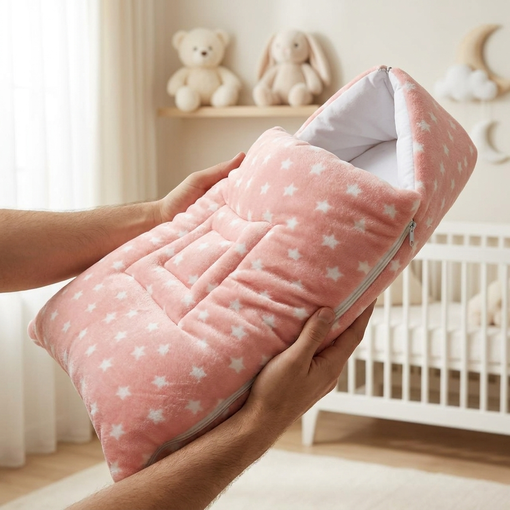 Star Print Plush Baby Carry Nest