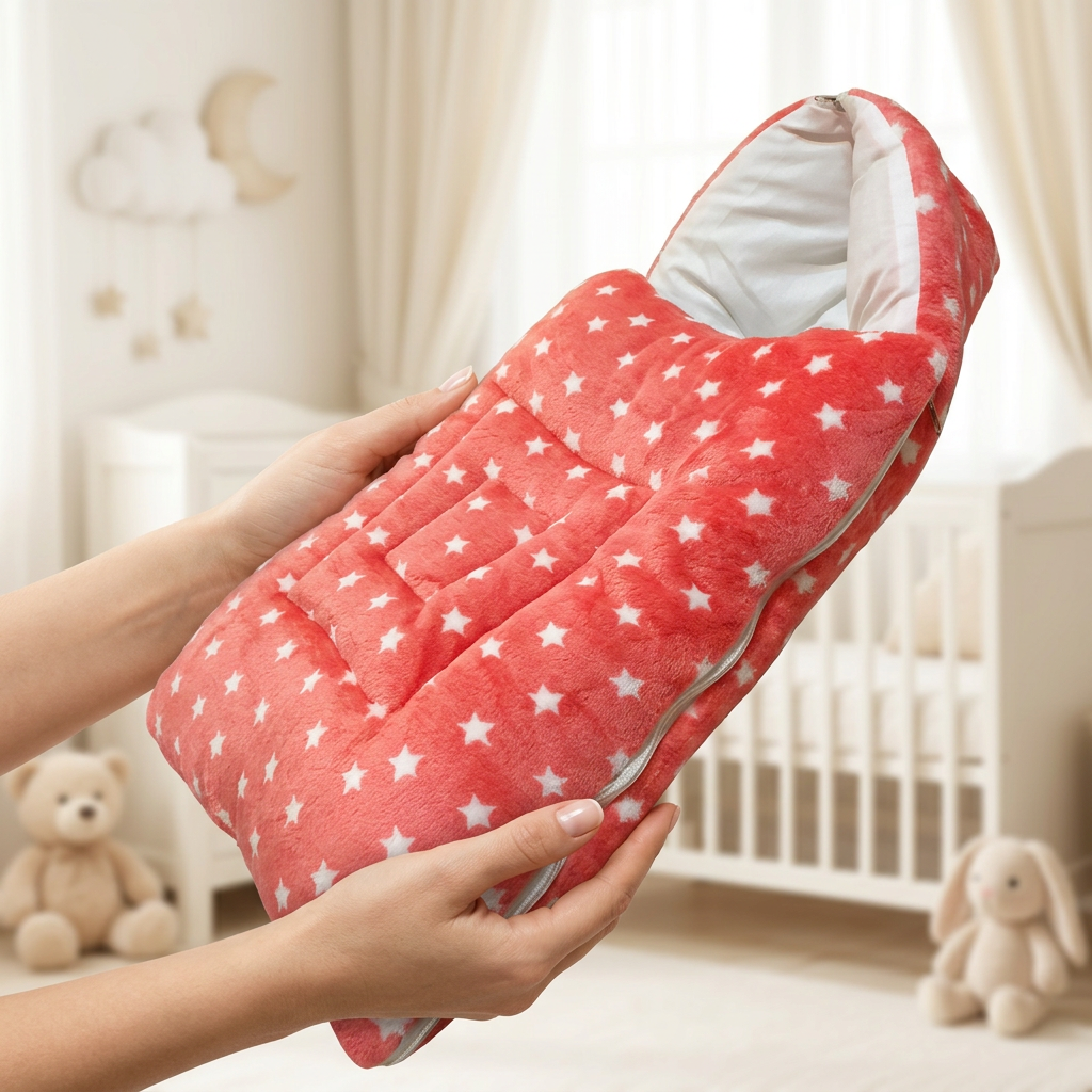 Star Print Plush Baby Carry Nest
